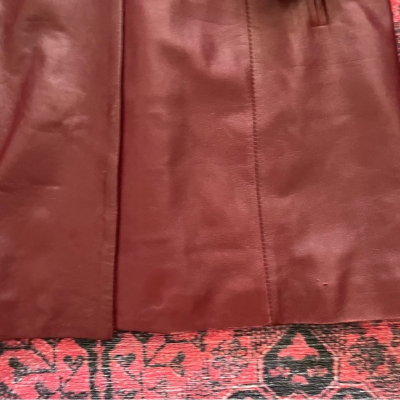 vintage red leather jacket / blazer - Picture 4 of 4
